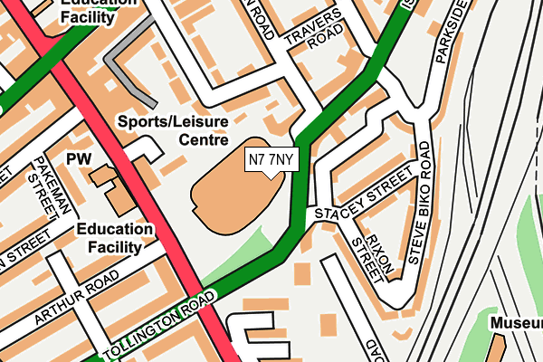 N7 7NY map - OS OpenMap – Local (Ordnance Survey) N7 7NY map - OS OpenMap – Local (Ordnance Survey)