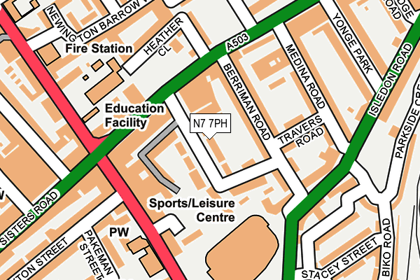 N7 7PH map - OS OpenMap – Local (Ordnance Survey) N7 7PH map - OS OpenMap – Local (Ordnance Survey)