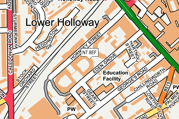 N7 8EF map - OS OpenMap – Local (Ordnance Survey) N7 8EF map - OS OpenMap – Local (Ordnance Survey)