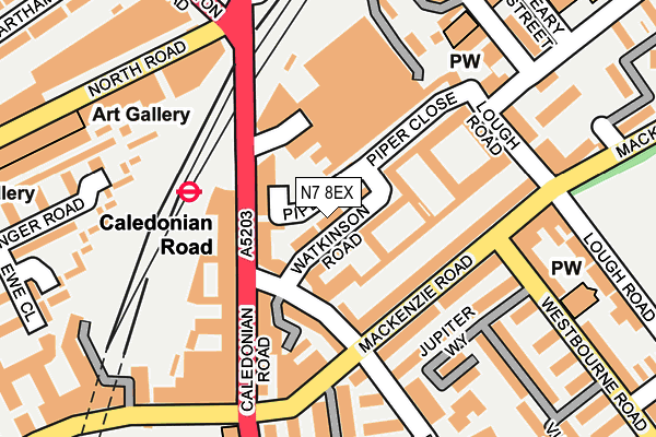 N7 8EX map - OS OpenMap – Local (Ordnance Survey) N7 8EX map - OS OpenMap – Local (Ordnance Survey)