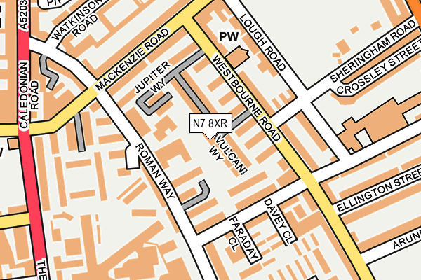 N7 8XR map - OS OpenMap – Local (Ordnance Survey) N7 8XR map - OS OpenMap – Local (Ordnance Survey)