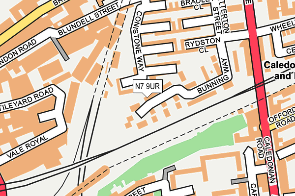 N7 9UR map - OS OpenMap – Local (Ordnance Survey) N7 9UR map - OS OpenMap – Local (Ordnance Survey)