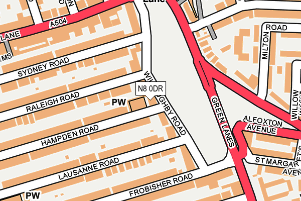N8 0DR map - OS OpenMap – Local (Ordnance Survey) N8 0DR map - OS OpenMap – Local (Ordnance Survey)