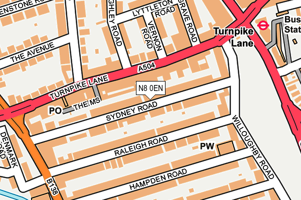 N8 0EN map - OS OpenMap – Local (Ordnance Survey) N8 0EN map - OS OpenMap – Local (Ordnance Survey)