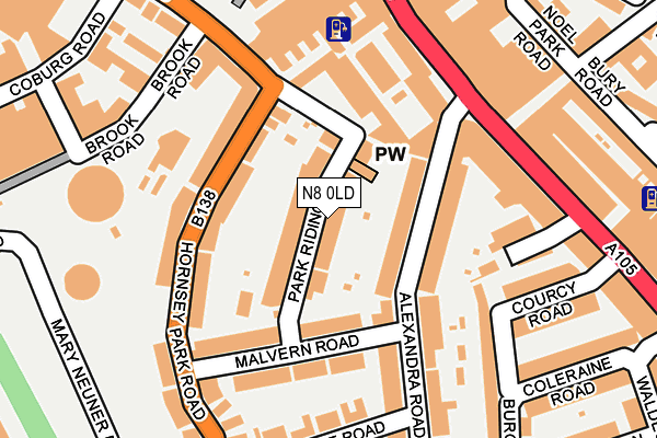 N8 0LD map - OS OpenMap – Local (Ordnance Survey) N8 0LD map - OS OpenMap – Local (Ordnance Survey)