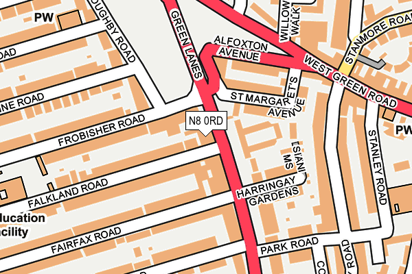N8 0RD map - OS OpenMap – Local (Ordnance Survey) N8 0RD map - OS OpenMap – Local (Ordnance Survey)
