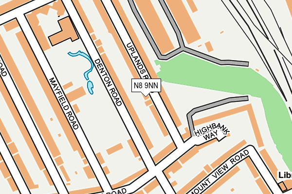 N8 9NN map - OS OpenMap – Local (Ordnance Survey) N8 9NN map - OS OpenMap – Local (Ordnance Survey)
