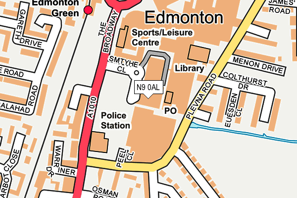 N9 0AL map - OS OpenMap – Local (Ordnance Survey) N9 0AL map - OS OpenMap – Local (Ordnance Survey)