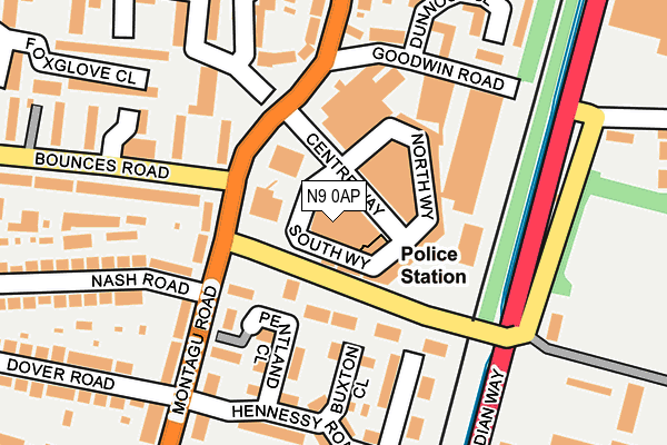 N9 0AP map - OS OpenMap – Local (Ordnance Survey) N9 0AP map - OS OpenMap – Local (Ordnance Survey)