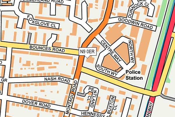N9 0ER map - OS OpenMap – Local (Ordnance Survey) N9 0ER map - OS OpenMap – Local (Ordnance Survey)