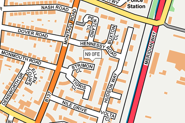 N9 0FE map - OS OpenMap – Local (Ordnance Survey) N9 0FE map - OS OpenMap – Local (Ordnance Survey)