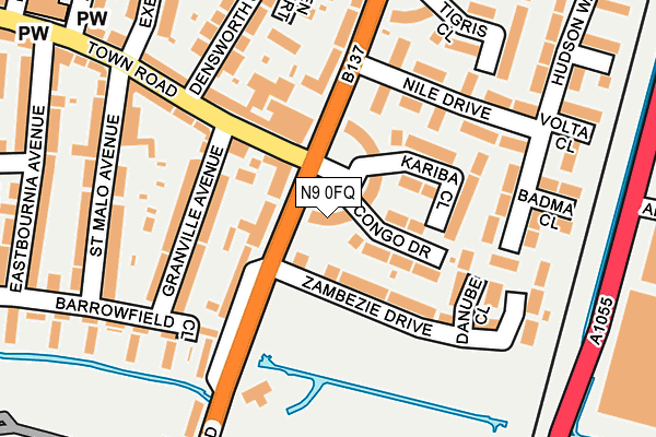 N9 0FQ map - OS OpenMap – Local (Ordnance Survey) N9 0FQ map - OS OpenMap – Local (Ordnance Survey)