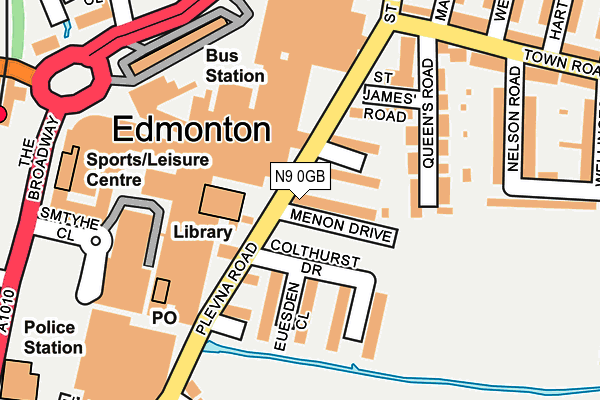N9 0GB map - OS OpenMap – Local (Ordnance Survey) N9 0GB map - OS OpenMap – Local (Ordnance Survey)