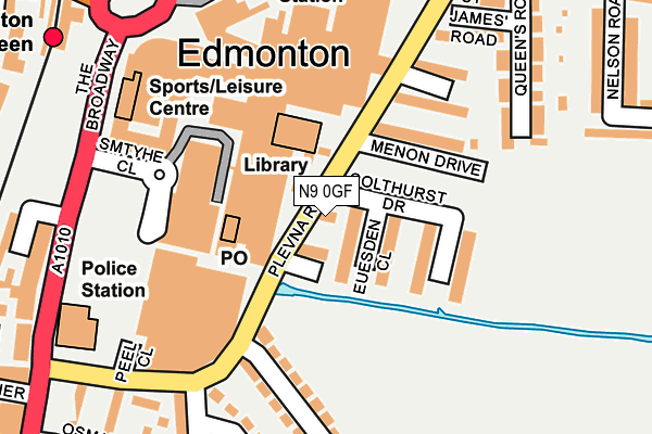 N9 0GF map - OS OpenMap – Local (Ordnance Survey) N9 0GF map - OS OpenMap – Local (Ordnance Survey)