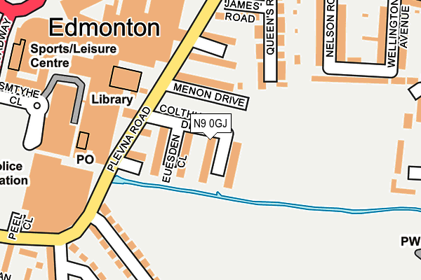 N9 0GJ map - OS OpenMap – Local (Ordnance Survey) N9 0GJ map - OS OpenMap – Local (Ordnance Survey)