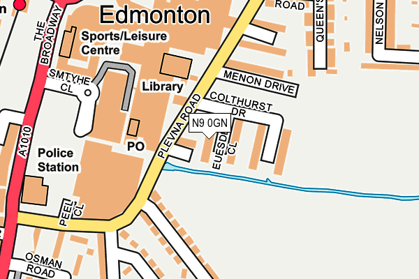 N9 0GN map - OS OpenMap – Local (Ordnance Survey)
