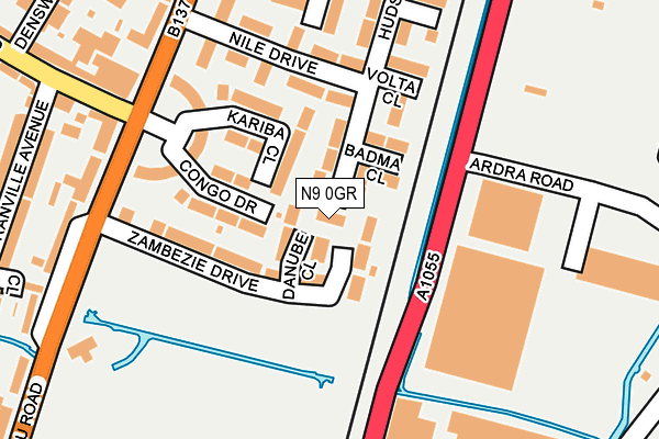N9 0GR map - OS OpenMap – Local (Ordnance Survey) N9 0GR map - OS OpenMap – Local (Ordnance Survey)