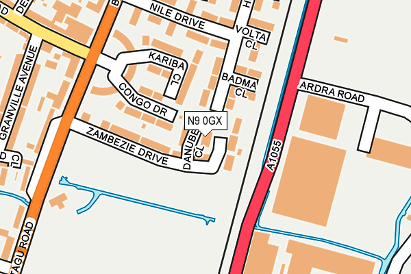 N9 0GX map - OS OpenMap – Local (Ordnance Survey) N9 0GX map - OS OpenMap – Local (Ordnance Survey)