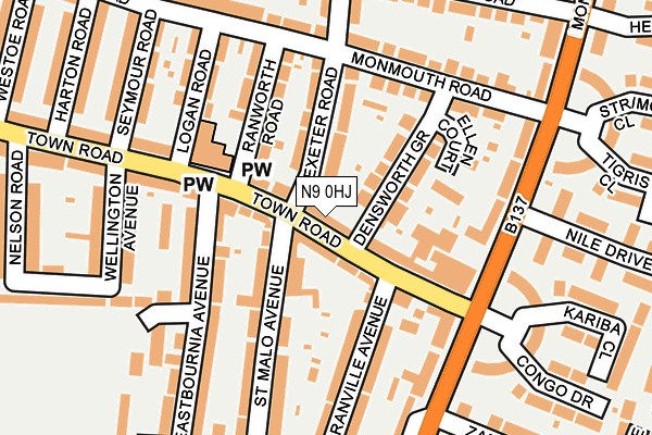 N9 0HJ map - OS OpenMap – Local (Ordnance Survey) N9 0HJ map - OS OpenMap – Local (Ordnance Survey)