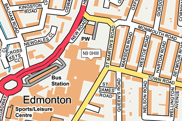 N9 0HW map - OS OpenMap – Local (Ordnance Survey) N9 0HW map - OS OpenMap – Local (Ordnance Survey)