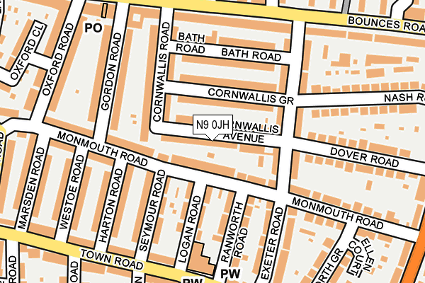 N9 0JH map - OS OpenMap – Local (Ordnance Survey) N9 0JH map - OS OpenMap – Local (Ordnance Survey)