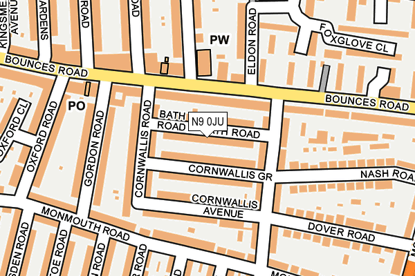 N9 0JU map - OS OpenMap – Local (Ordnance Survey) N9 0JU map - OS OpenMap – Local (Ordnance Survey)