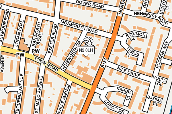 N9 0LH map - OS OpenMap – Local (Ordnance Survey) N9 0LH map - OS OpenMap – Local (Ordnance Survey)