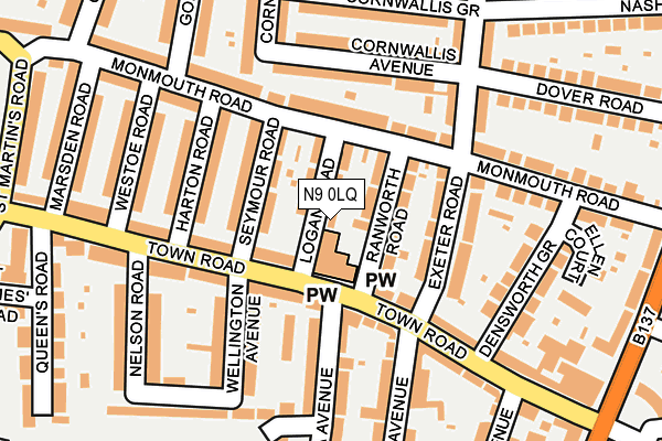 N9 0LQ map - OS OpenMap – Local (Ordnance Survey) N9 0LQ map - OS OpenMap – Local (Ordnance Survey)