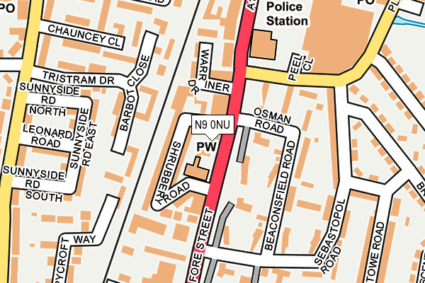 N9 0NU map - OS OpenMap – Local (Ordnance Survey) N9 0NU map - OS OpenMap – Local (Ordnance Survey)