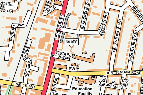 N9 0PS map - OS OpenMap – Local (Ordnance Survey) N9 0PS map - OS OpenMap – Local (Ordnance Survey)