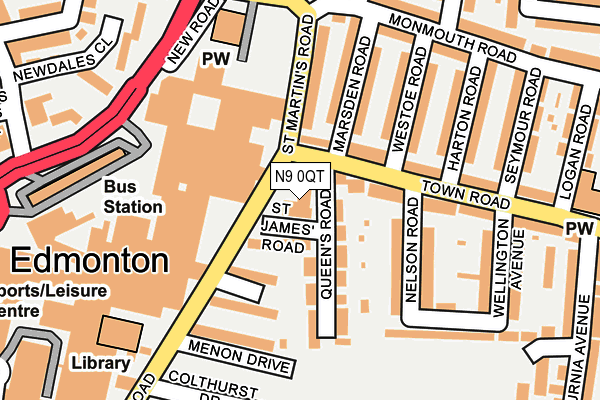 N9 0QT map - OS OpenMap – Local (Ordnance Survey) N9 0QT map - OS OpenMap – Local (Ordnance Survey)