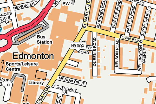 N9 0QX map - OS OpenMap – Local (Ordnance Survey) N9 0QX map - OS OpenMap – Local (Ordnance Survey)