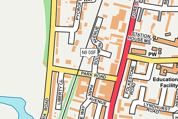 N9 0SF map - OS OpenMap – Local (Ordnance Survey) N9 0SF map - OS OpenMap – Local (Ordnance Survey)