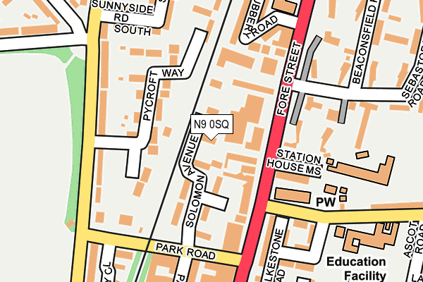 N9 0SQ map - OS OpenMap – Local (Ordnance Survey) N9 0SQ map - OS OpenMap – Local (Ordnance Survey)