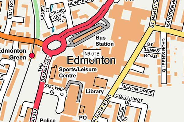 N9 0TB map - OS OpenMap – Local (Ordnance Survey) N9 0TB map - OS OpenMap – Local (Ordnance Survey)