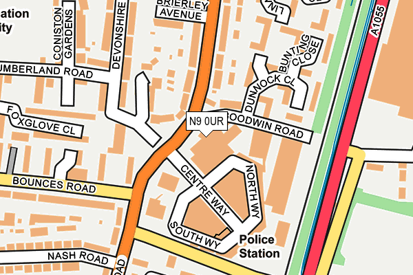 N9 0UR map - OS OpenMap – Local (Ordnance Survey) N9 0UR map - OS OpenMap – Local (Ordnance Survey)