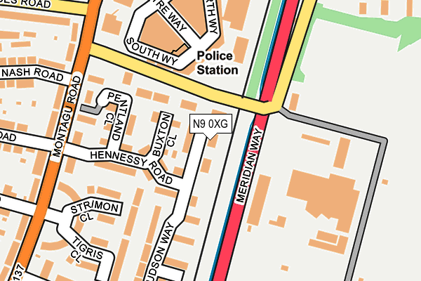 N9 0XG map - OS OpenMap – Local (Ordnance Survey) N9 0XG map - OS OpenMap – Local (Ordnance Survey)