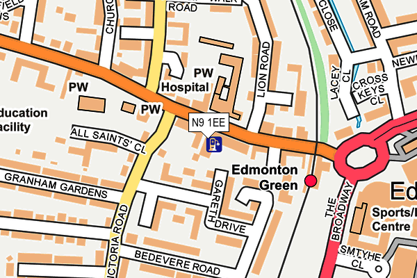 N9 1EE map - OS OpenMap – Local (Ordnance Survey) N9 1EE map - OS OpenMap – Local (Ordnance Survey)