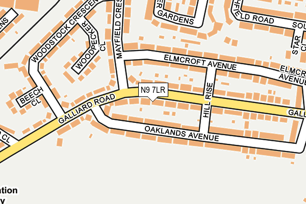 N9 7LR map - OS OpenMap – Local (Ordnance Survey) N9 7LR map - OS OpenMap – Local (Ordnance Survey)