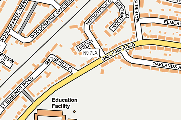 N9 7LX map - OS OpenMap – Local (Ordnance Survey) N9 7LX map - OS OpenMap – Local (Ordnance Survey)
