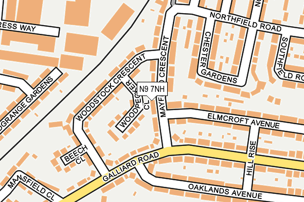 N9 7NH map - OS OpenMap – Local (Ordnance Survey) N9 7NH map - OS OpenMap – Local (Ordnance Survey)