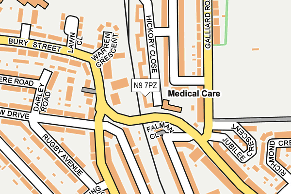 N9 7PZ map - OS OpenMap – Local (Ordnance Survey) N9 7PZ map - OS OpenMap – Local (Ordnance Survey)