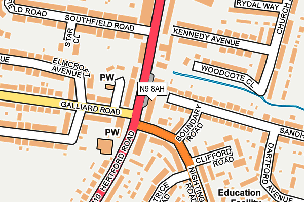 N9 8AH map - OS OpenMap – Local (Ordnance Survey) N9 8AH map - OS OpenMap – Local (Ordnance Survey)