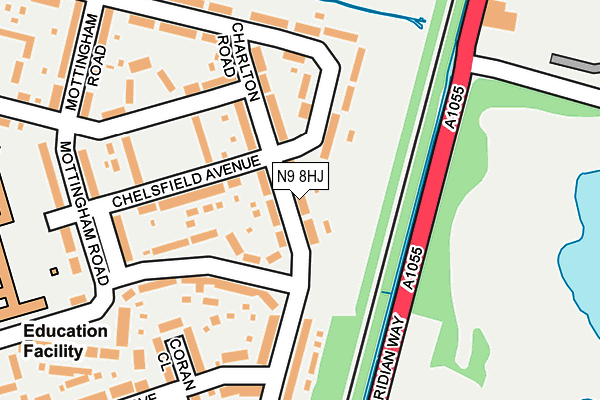 N9 8HJ map - OS OpenMap – Local (Ordnance Survey) N9 8HJ map - OS OpenMap – Local (Ordnance Survey)