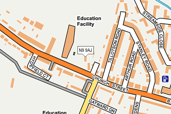 N9 9AJ map - OS OpenMap – Local (Ordnance Survey) N9 9AJ map - OS OpenMap – Local (Ordnance Survey)