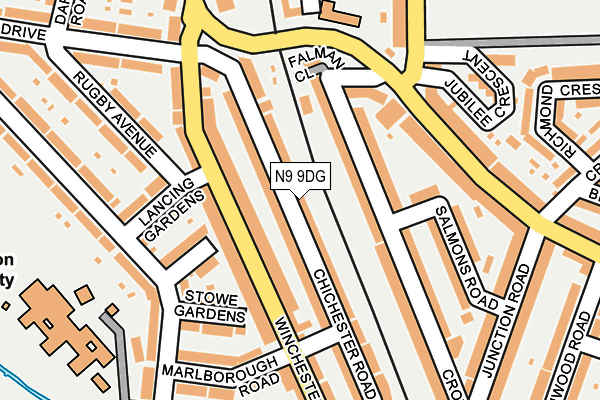 N9 9DG map - OS OpenMap – Local (Ordnance Survey) N9 9DG map - OS OpenMap – Local (Ordnance Survey)