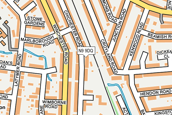 N9 9DQ map - OS OpenMap – Local (Ordnance Survey) N9 9DQ map - OS OpenMap – Local (Ordnance Survey)