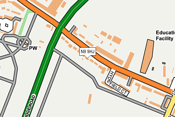 N9 9HJ map - OS OpenMap – Local (Ordnance Survey) N9 9HJ map - OS OpenMap – Local (Ordnance Survey)