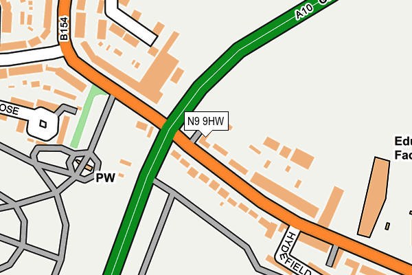 N9 9HW map - OS OpenMap – Local (Ordnance Survey) N9 9HW map - OS OpenMap – Local (Ordnance Survey)
