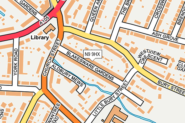 N9 9HX map - OS OpenMap – Local (Ordnance Survey) N9 9HX map - OS OpenMap – Local (Ordnance Survey)